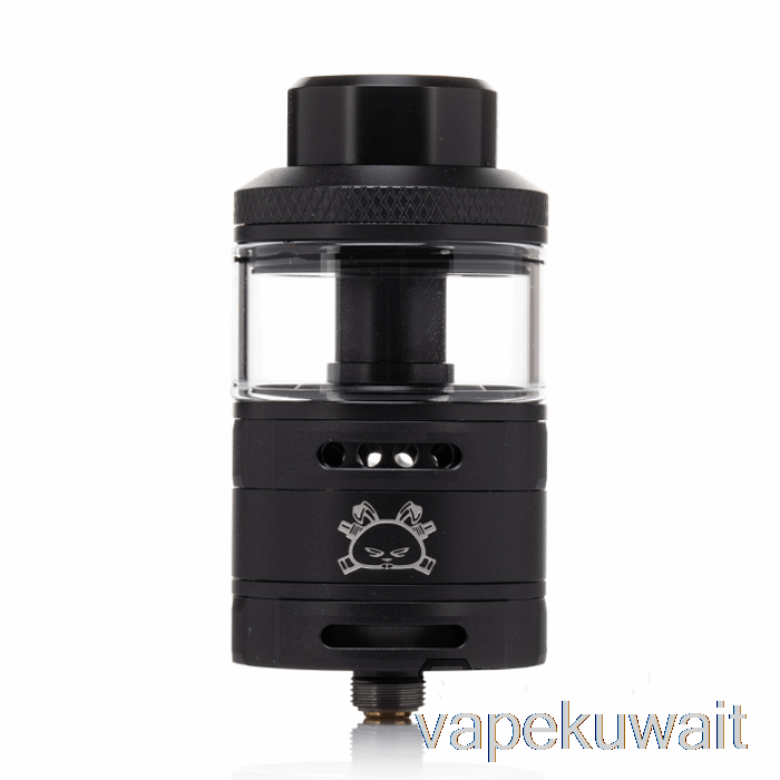 Hellvape Fat Rabbit 28mm RTA أسود مع شعار أبيض فيب الكويت